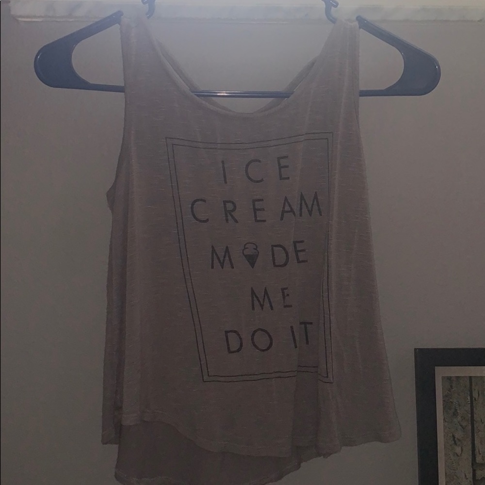 “Icecream made me do it” tank top